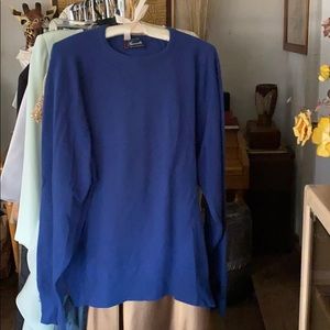 100% Cashmere blue sweater.